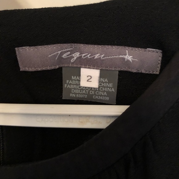 Tegan black long sleeved belted dress - Picture 4 of 5